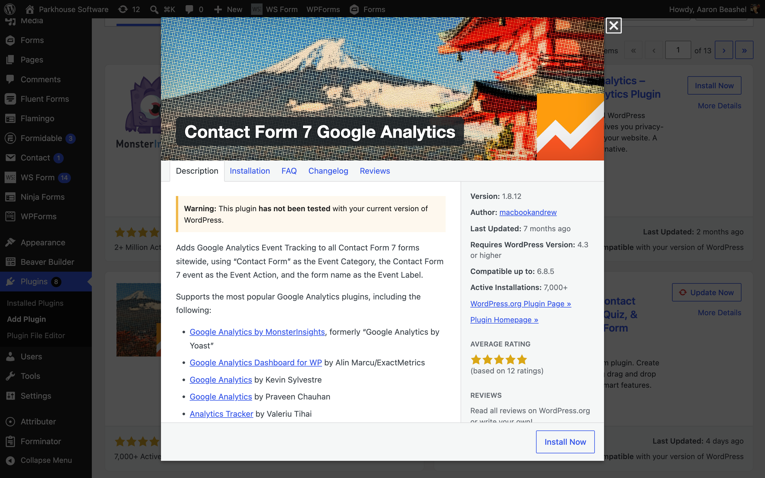 Install the Contact Form 7 Google Analytics plugin from the WordPress plugin directory