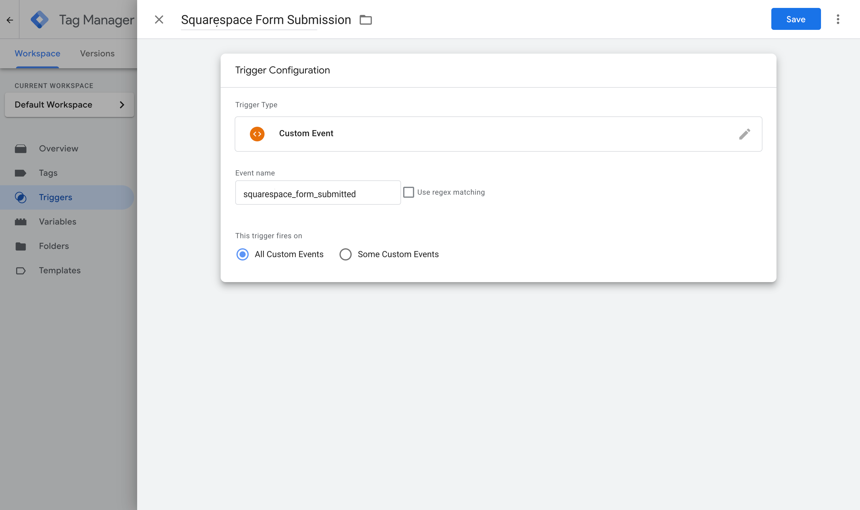 Create a Custom Event trigger in Google Tag Manager